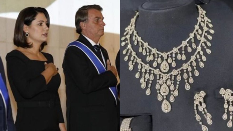 Michelle Bolsonaro deve viajar para alinhar com Bolsonaro a defesa no caso do escândalo das joias trazidas ilegalmente. - Imagem: reprodução I Instagram @michellebolsonaro e Twitter