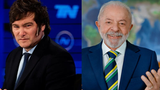 Javier Milei durante entrevista no Fórum Econômico Mundial, comentou sobre líderes de esquerda - Imagem: Reprodução