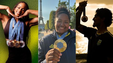 Rebeva Andrade, Beatriz Souza e Gabriel Medina, alguns dos medalhistas brasileiros dos Jogos Olímpicos de 2024. - Imagem: Reprodução / Instagram