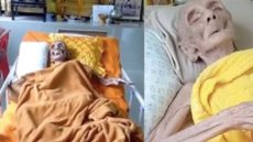 Vídeo de monge budista de 109 anos que parece múmia viva assusta qualquer um - Imagem: reprodução Instagram