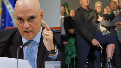 Moraes diz que Bolsonaro violou o uso da tornozeleira eletrônica - Imagem: Reprodução