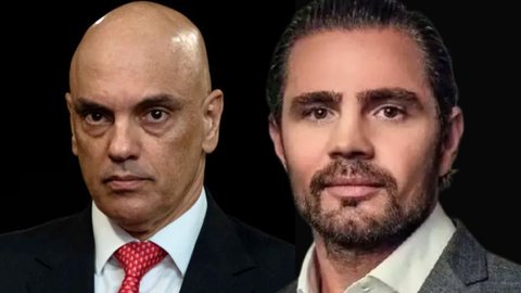Nome de Moraes aparece em mensagens do dono do Master. - Imagem: Montagem/STF/Divulgação.