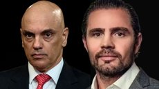 Nome de Moraes aparece em mensagens do dono do Master. - Imagem: Montagem/STF/Divulgação.