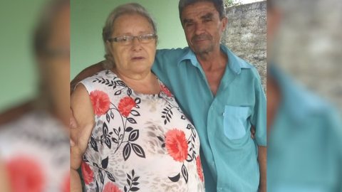 Sirene Fernandes Borges e o marido Rui Marques Ribeiro, em Catalão, Goiás - Imagem: Reprodução/TV Anhanguera