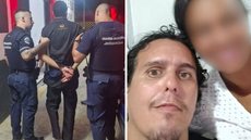 Caio César dos Santos Bartolomeu, de 18 anos, foi preso em flagrante (à esquerda); ele matou o padrasto, Leandro Flaeschen Moreira, de 41, (à direita). - Imagem: Reprodução/G1