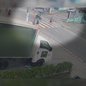 Imagens de câmeras de segurança flagraram o momento em que uma idosa é atropelada - Imagem: Reprodução / Câmera de Segurança