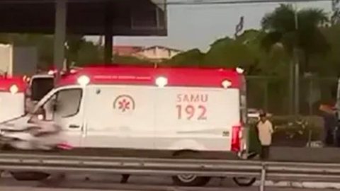 Motociclista morre ao ter pescoço cortado por linha com cerol - Imagem: reprodução TV Globo
