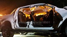 Motorista morre após caminhonete bater em carreta na Raposo Tavares - Imagem: Divulgação / Artesp