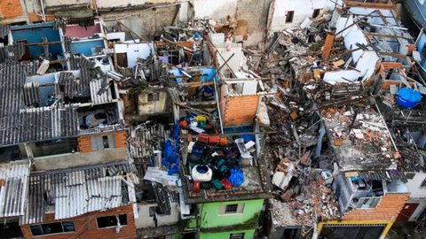 Explosão registrada no Jaguaré deixou uma vítima fatal e causou danos a residências da região - Imagem: Aloisio Mauricio