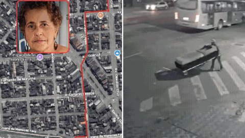 Investigação aponta que corpo de mulher foi levado por cerca de 1 km dentro de uma estrutura de cama até área isolada no litoral paulista - Imagem: Reprodução