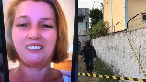 A vítima foi identificada como Maria de Fátima José Azevedo de Andrade, de 54 anos de idade. O principal suspeito chocou os policiais - Imagem: reprodução/G1