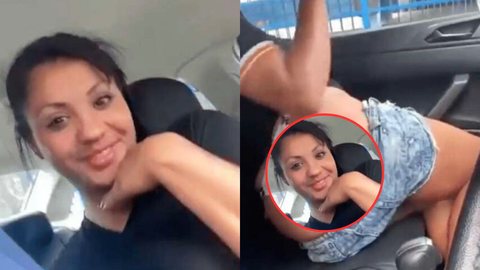 VÍDEO - motorista de app é assediado por mulher que ofereceu "xerecard" como pagamento - Imagem: reprodução Twitter