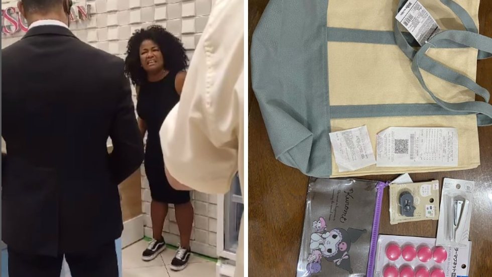 A mulher foi acusada de furto e teve sua sacola revistada por funcionários - Imagem: Reprodução/Instagram @mirian_guedes_2015