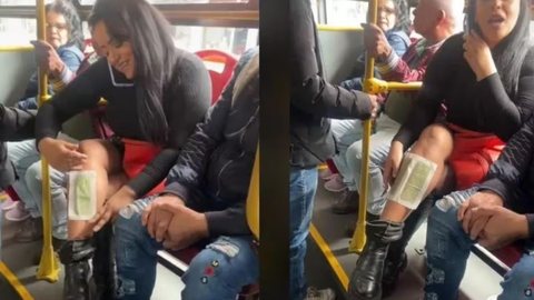 Mulher se depila com cera em ônibus e causa polêmica; veja vídeo - Imagem: Reprodução/ TikTok @jorburban