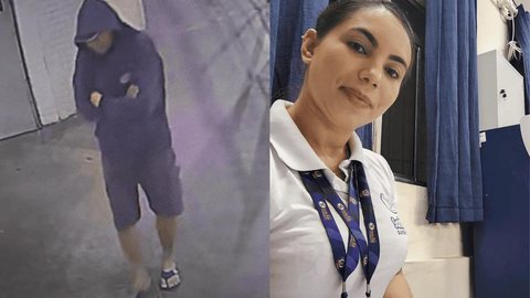 Paula Santos da Silva foi seguida pelo ex-companheiro após deixar o trabalho e morreu após ser esfaqueada em São Vicente; suspeito confessou o crime e foi preso em flagrante. - Imagem: Reprodução