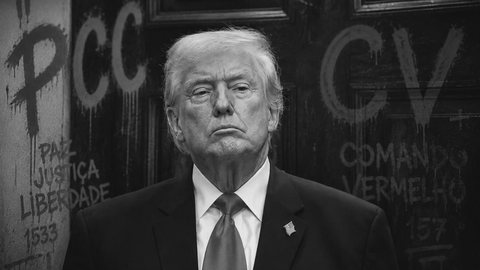 Com a nova classificação, o governo americano pode agir globalmente contra o PCC e o Comando Vermelho, intensificando a luta contra o crime - Imagem: Reprodução/Chatgpt/YURI GRIPAS/EPA
