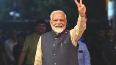 Narendra Modi é reeleito como primeiro-ministro da Índia - Imagem: Reprodução / X / @saudrahman27