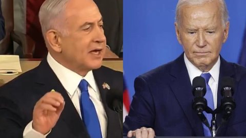 Netanyahu volta a discutir cessar-fogo com Biden nesta quinta - Imagem: Reprodução / X / @Fx1Jonny / @Metropoles