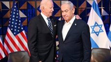 Biden deixou claro que não apoiaria ataques israelenses contra locais nucleares iranianos - Imagem: Reprodução / BlueSky / @globalmonitor.bsky.social‬