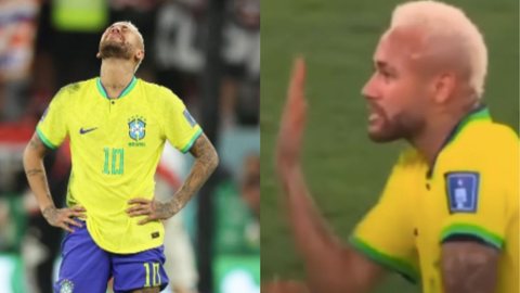 Neymar fala com Fred após a Croácia marcar o gol no jogo contra o Brasil - Imagem: reprodução Instagram / YouTube