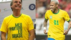Apesar da proibição, Neymar deve homenagear Bolsonaro no jogo de hoje - Imagem: reprodução Twitter / Instagram