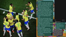 Neymar mostrou mensagens trocadas com Marquinhos e Rodrygo, ambos perderam pênaltis contra a Croácia no último jogo - Imagem: reprodução Instagram @neymarjr