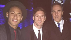 Neymar, Messi e o empresário Wagner Ribeiro - Imagem: Reprodução | Instagram