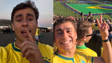 Deputado viajou para acompanhar o primeiro jogo da Seleção Brasileira na Copa de 2026 - Imagem: Reprodução | Redes Sociais