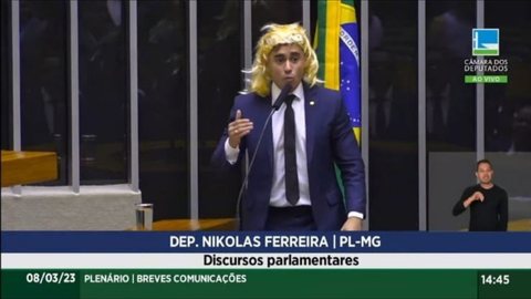 Deputado federal Nikolas Ferreira (PL-MG). - Imagem: Reprodução | TV Senado