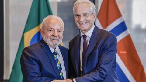 Lula e o primeiro-ministro norueguês, Jonas Gahr Støre - Imagem: Reprodução / Ricardo Stuckert