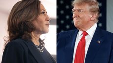 Nova pesquisa mostra Kamala Harris à frente de Donald Trump - Imagem: Reprodução / Instagram / @kamalaharris / @realdonaldtrump