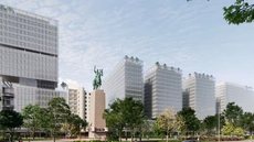 A nova sede administrativa contará com áreas comerciais e um túnel subterrâneo ligando ao Palácio dos Campos Elíseos, mantendo a residência oficial no Morumbi - Imagem: Divulgação/GESP