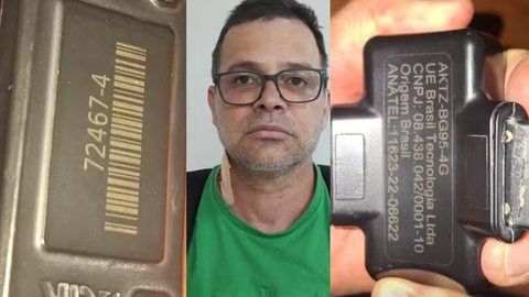 Tornozeleira foi entregue ao sistema de cooperação policial - Imagem: Polícia Internacional do Paraguai