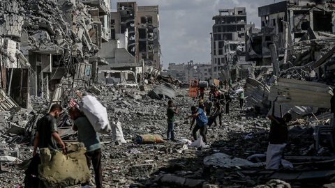 Novo cessar-fogo permite envio de 600 caminhões de ajuda a Gaza - Imagem: Reprodução / X / @Timesofgaza