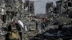 Novo cessar-fogo permite envio de 600 caminhões de ajuda a Gaza - Imagem: Reprodução / X / @Timesofgaza