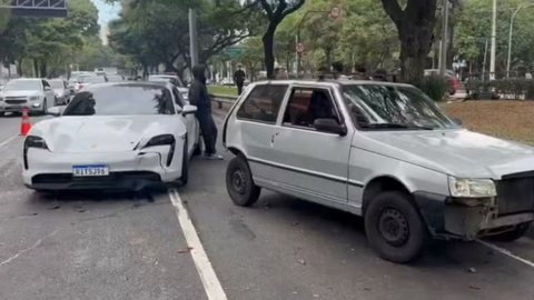 O caso foi registrado no 27º DP e a polícia está apurando possíveis crimes de trânsito relacionados ao acidente - Imagem: Reprodução/ Felipe Pereira/TV Globo