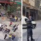 Até o momento, não há registros de feridos, mas a situação gerou alerta entre os trabalhadores e moradores da área - Imagem: Reprodução/TV Globo