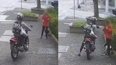Com o suspeito, a polícia apreendeu uma arma de brinquedo e diversos objetos roubados, incluindo celulares e alianças - Imagem: Reprodução