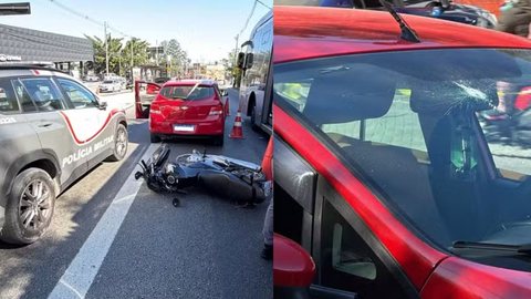 A situação gerou grande mobilização de forças de segurança, com helicóptero e ambulâncias no local do incidente - Imagem: Reprodução/TV Globo