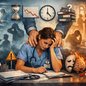 O estresse crônico nos hospitais revela um problema estrutural de gestão - Imagem gerada por IA