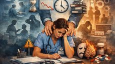 O estresse crônico nos hospitais revela um problema estrutural de gestão - Imagem gerada por IA