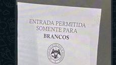 O material foi elaborado com a finalidade pedagógica de fomentar a reflexão crítica entre os estudantes presentes - Imagem: Reprodução | Redes Sociais