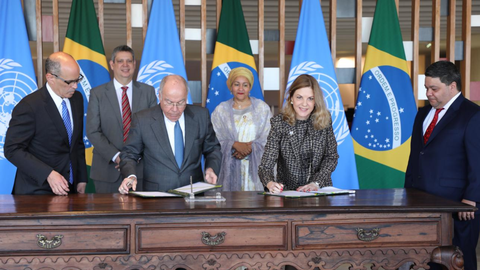 Representantes dos países-membros da ONU durante sessão em Nova York que confirmou a eleição do Brasil para o Conselho Econômico e Social das Nações Unidas - Imagem: Reprodução