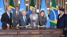 Representantes dos países-membros da ONU durante sessão em Nova York que confirmou a eleição do Brasil para o Conselho Econômico e Social das Nações Unidas - Imagem: Reprodução