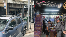 Fiscalização da PM em desmanche no Centro de SP - Imagem: Divulgação | PMSP