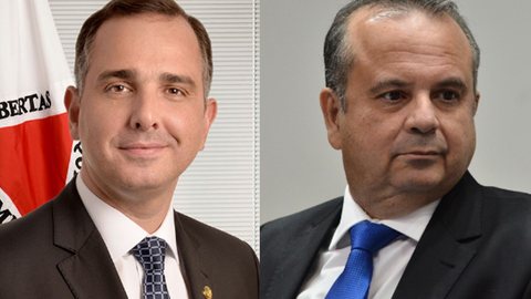 Presidente do Senado, Rodrigo Pacheco, e seu principal adversário na eleição, senador Rogério Marinho - Imagem: reprodução/Facebook e Senado