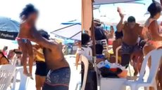 Vídeo terrível flagra pai espancando filhas em praia; assista - Imagem: reprodução Twitter iBahia