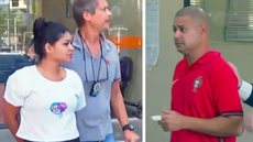 VÍDEO flagra pai e filha alterados em hospital onde paciente morreu durante confusão - Imagem: reprodução g1