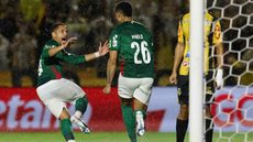 Com gols de Murilo e Vitor Roque, o Palmeiras vence por 2 a 1 o Novorizontino. - Imagem: Reprodução/Palmeiras.