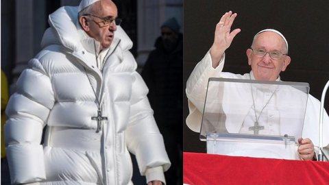 Segredo por trás da foto do Papa usando casaco estiloso é revelado - Imagem: reprodução Twitter